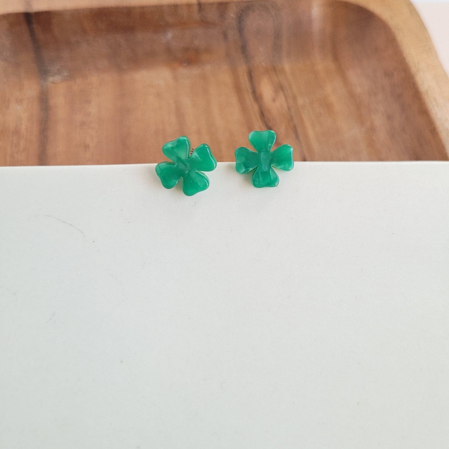 Shamrock Studs // St Patrick's Day Earrings