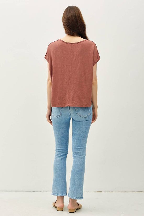 Exposed Seam Boxy Muscle Tee