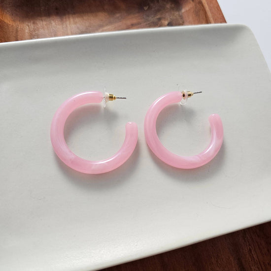 Josie Hoops - Pink // Jewelry, Earrings, Gift