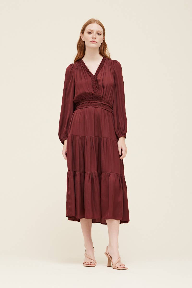 Merlot Dreams Midi Dress