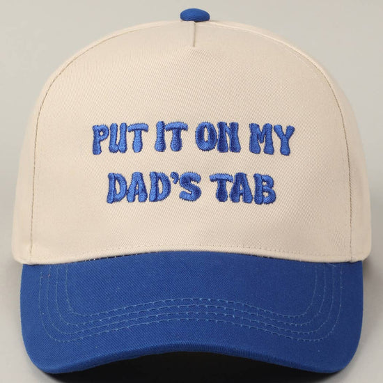 Put It On My Dad's Tab Embroidered Two-Tone Hat