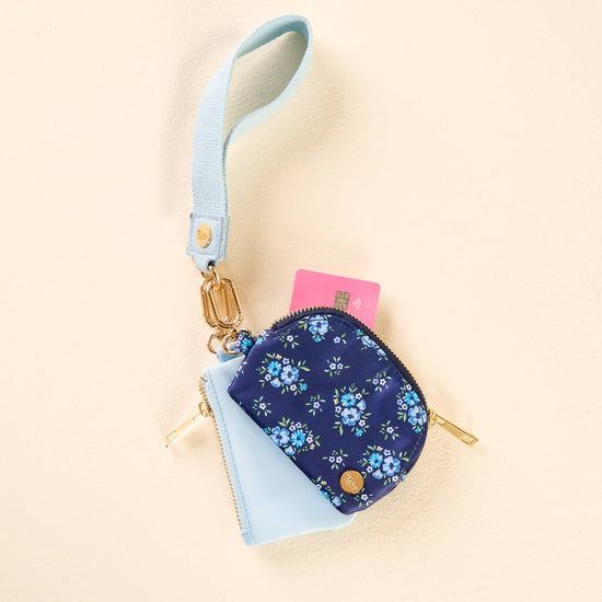 Dynamic Duo Pouch Wristlet-Endless Daydream Navy