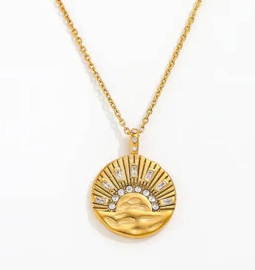 Cosmic Blessings Moon & Stars Necklace – 14K Gold Dipped