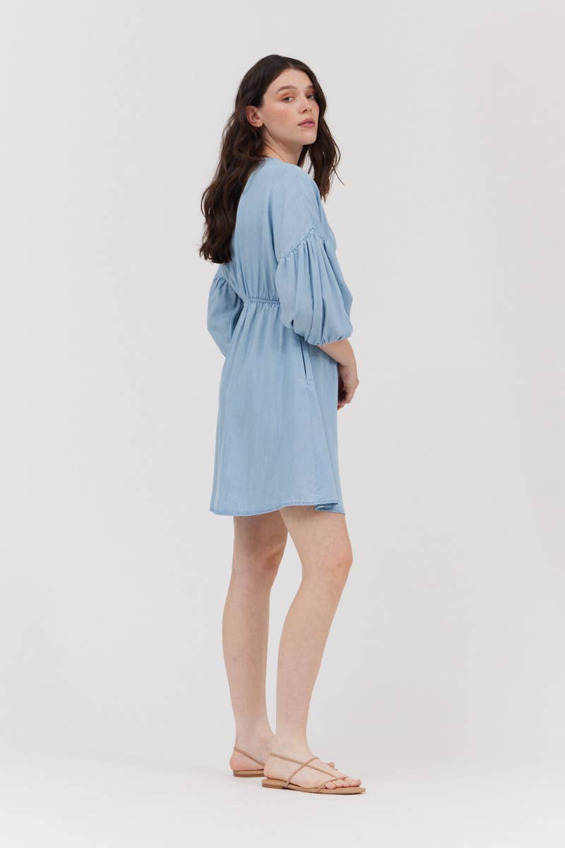 Chambray Charm Mini Dress