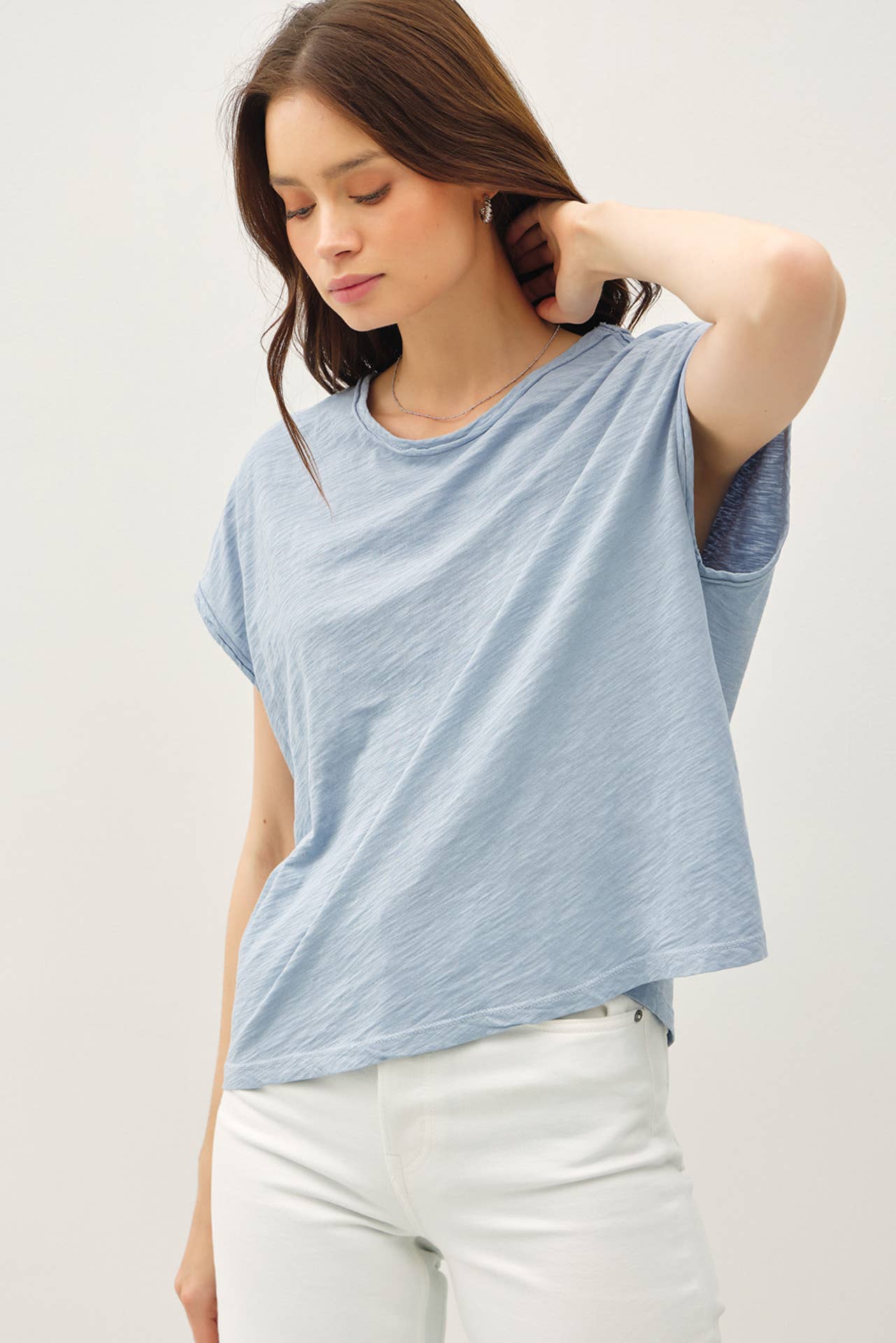 Exposed Seam Boxy Muscle Tee