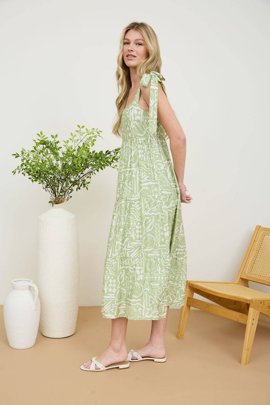 Tropical Breeze Tiered Midi Dress