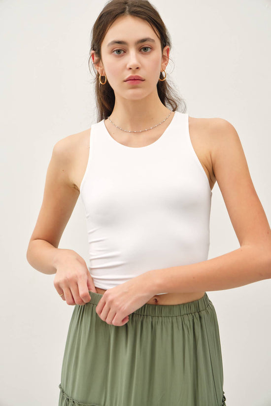 High Neck Cropped Tank