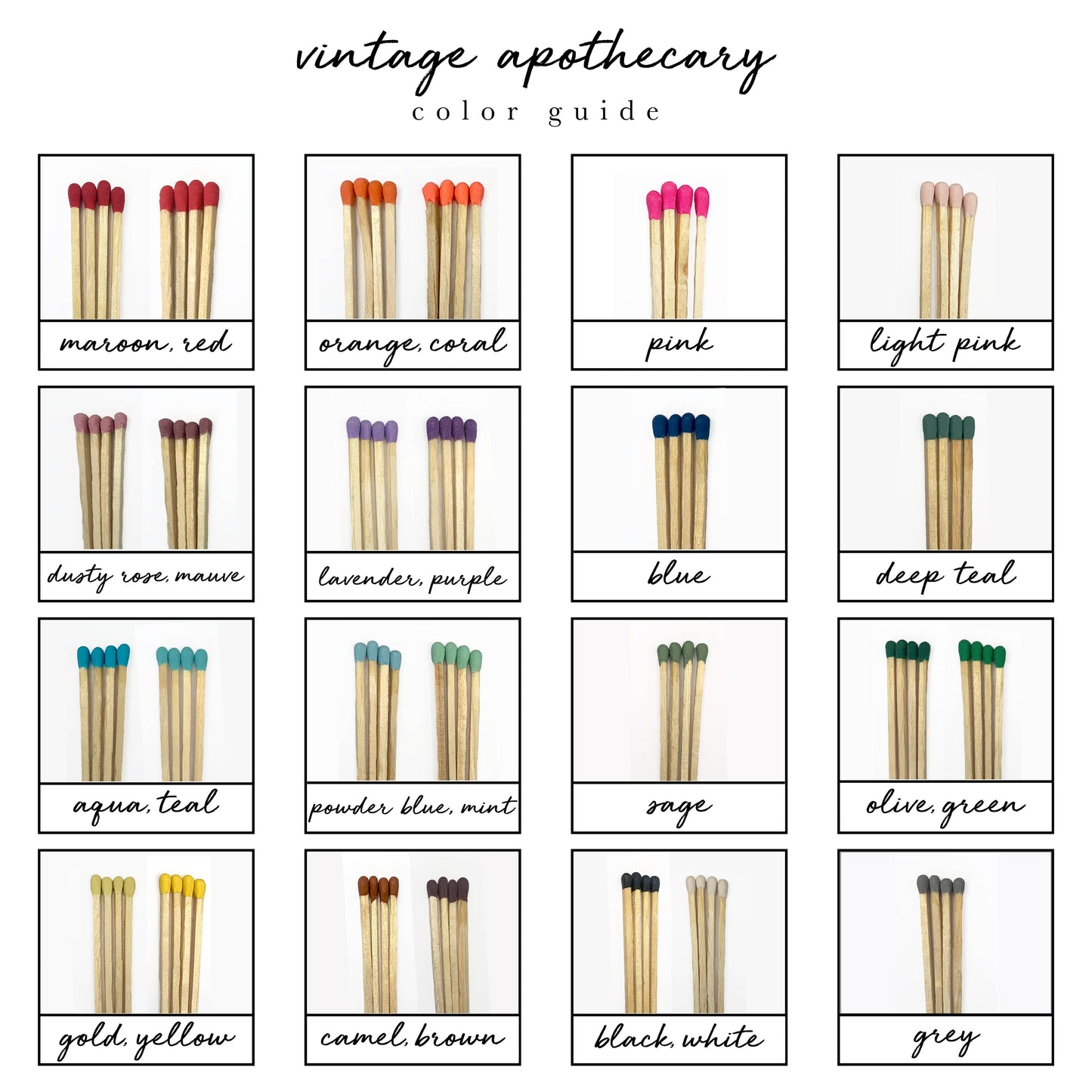 Vintage Apothecary White Matches - HERS