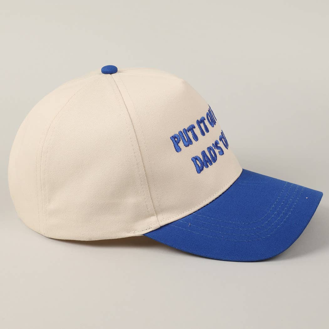 Put It On My Dad's Tab Embroidered Two-Tone Hat