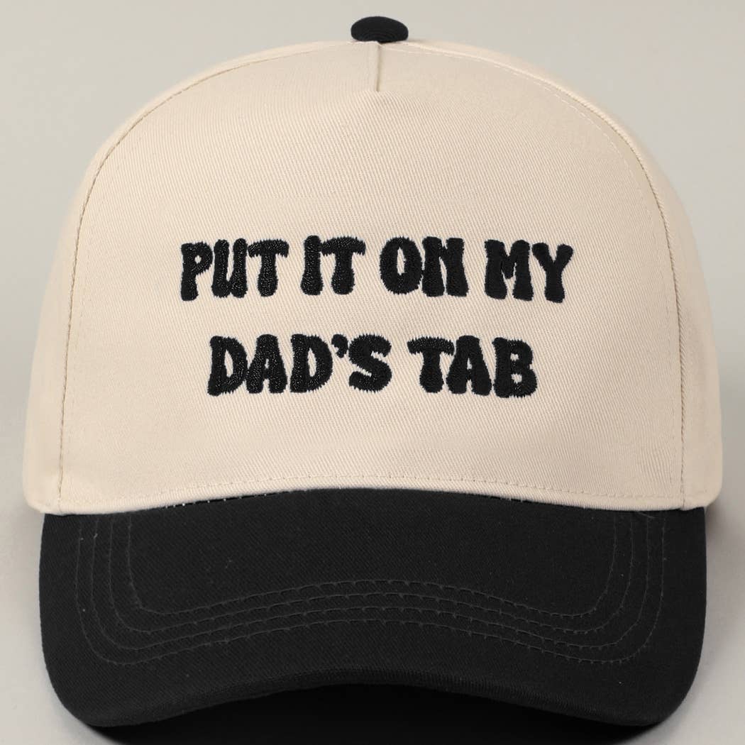 Put It On My Dad's Tab Embroidered Two-Tone Hat