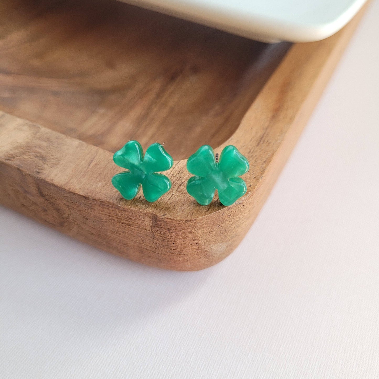 Shamrock Studs // St Patrick's Day Earrings