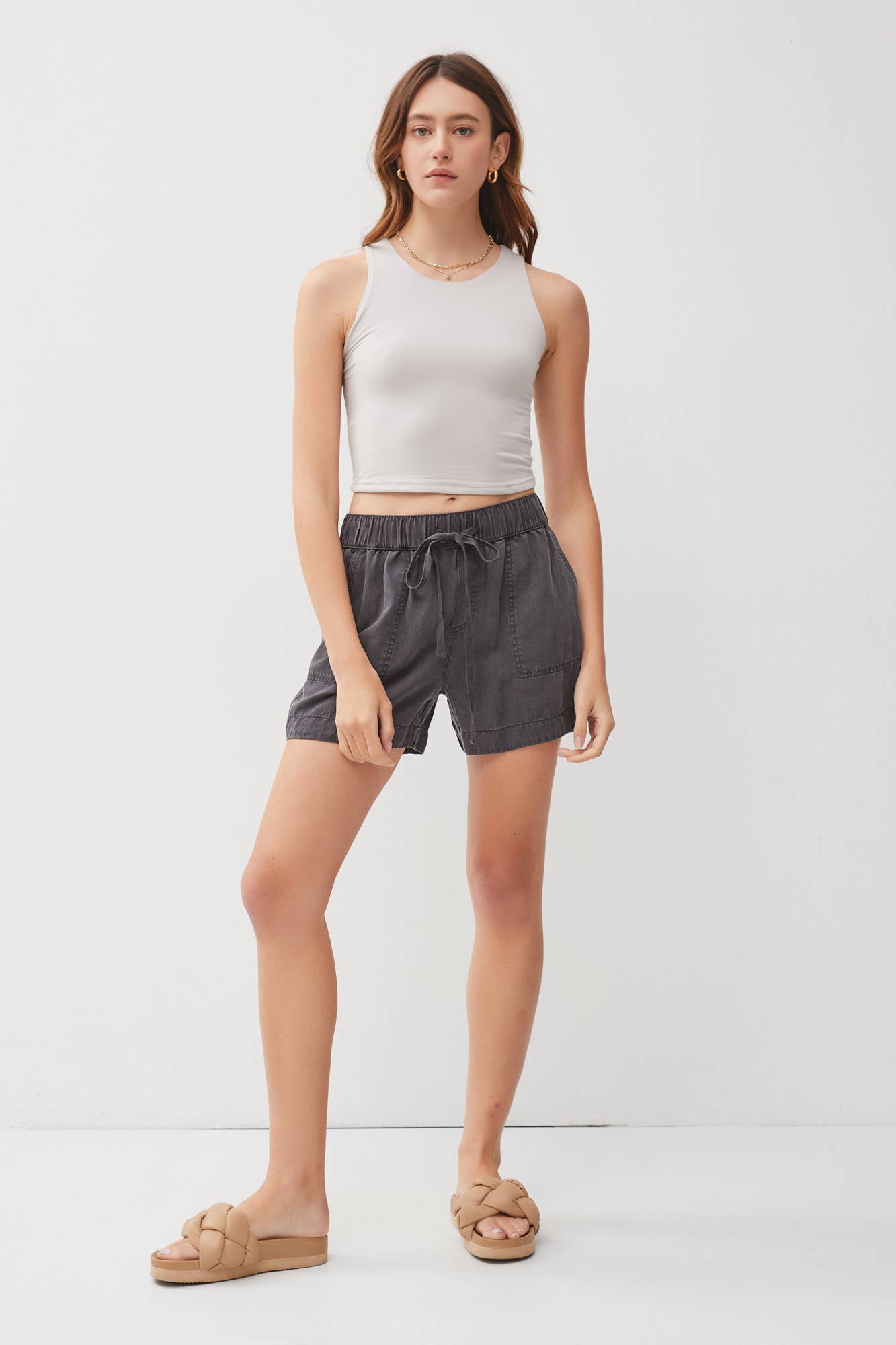 High Neck Cropped Tank