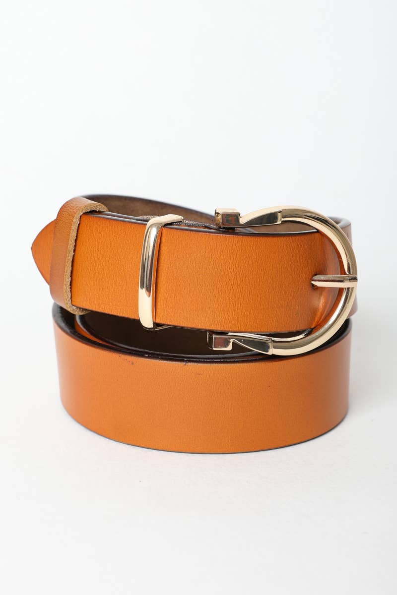 Chic Horseshoe Gold Buckle Belt