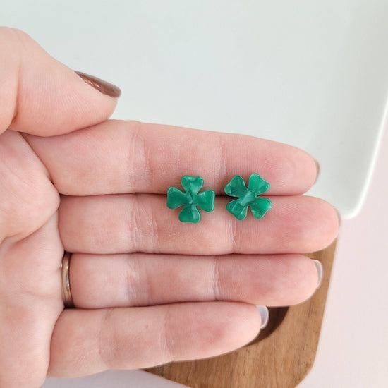 Shamrock Studs // St Patrick's Day Earrings