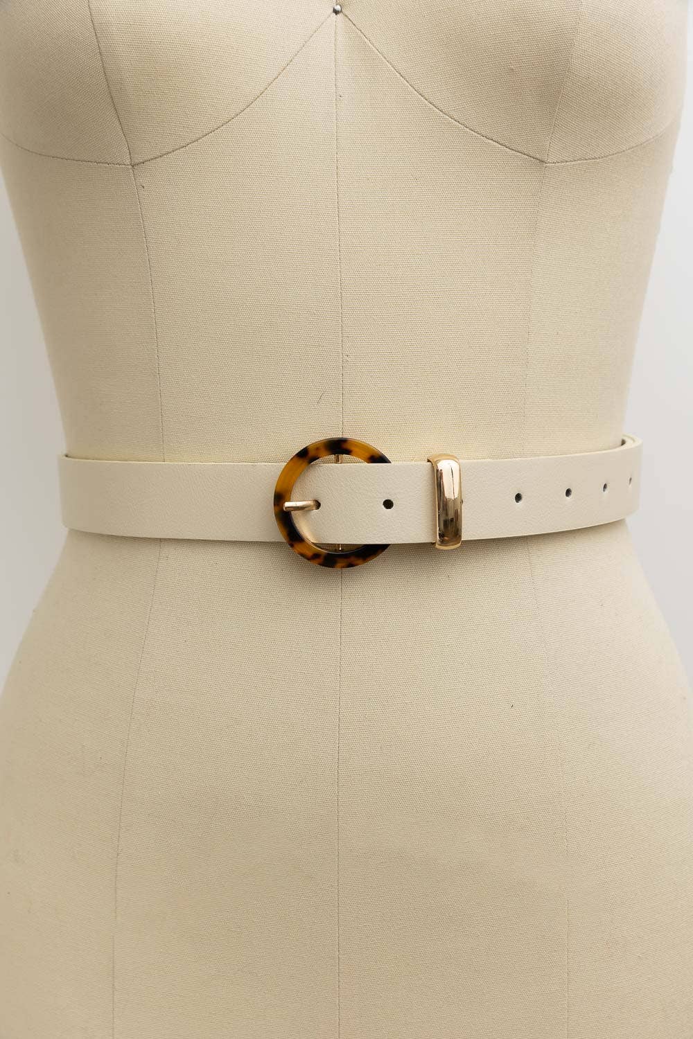 Tortoise Shell Pattern O Ring Buckle Belt