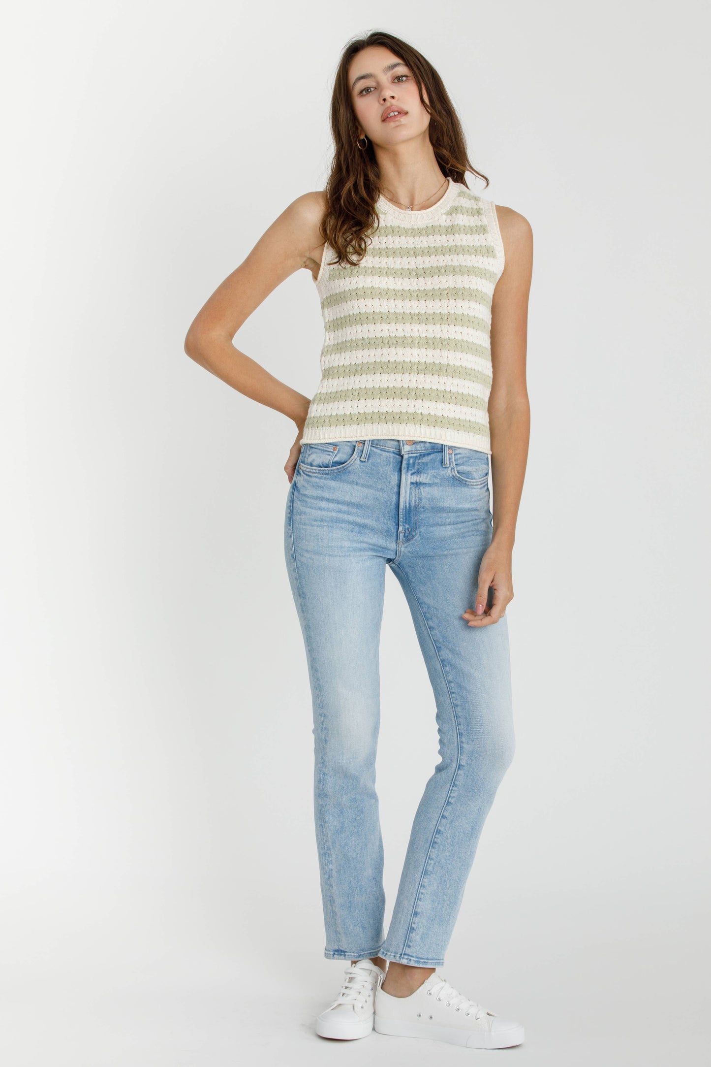 Lime lines knit