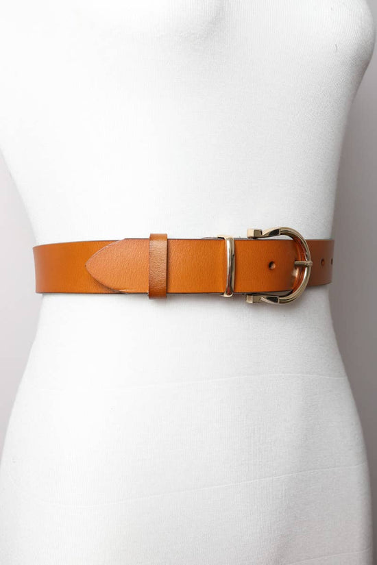 Chic Horseshoe Gold Buckle Belt