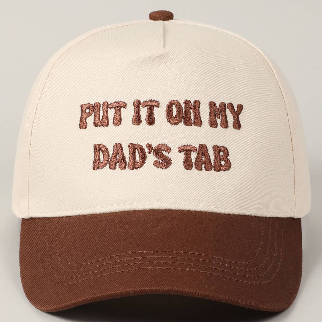 Put It On My Dad's Tab Embroidered Two-Tone Hat