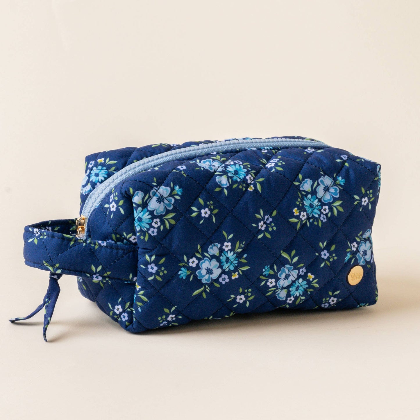 Essentials Quilted Cosmetic Pouch-Endless Daydream Navy