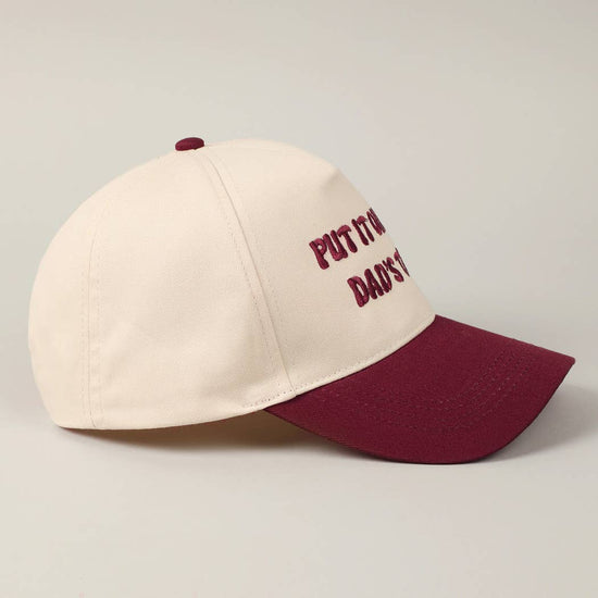 Put It On My Dad's Tab Embroidered Two-Tone Hat