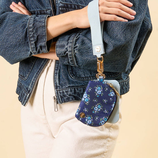 Dynamic Duo Pouch Wristlet-Endless Daydream Navy