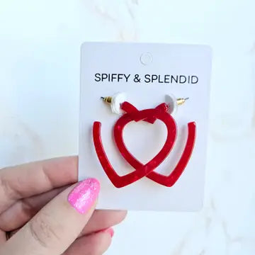 Heart Hoops - Red