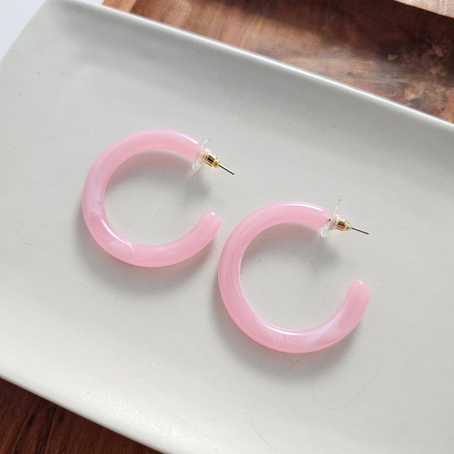 Josie Hoops - Pink // Jewelry, Earrings, Gift