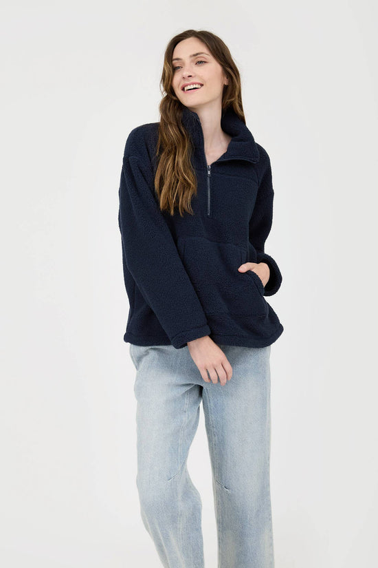 Teddy Fleece Half Zip Jacket