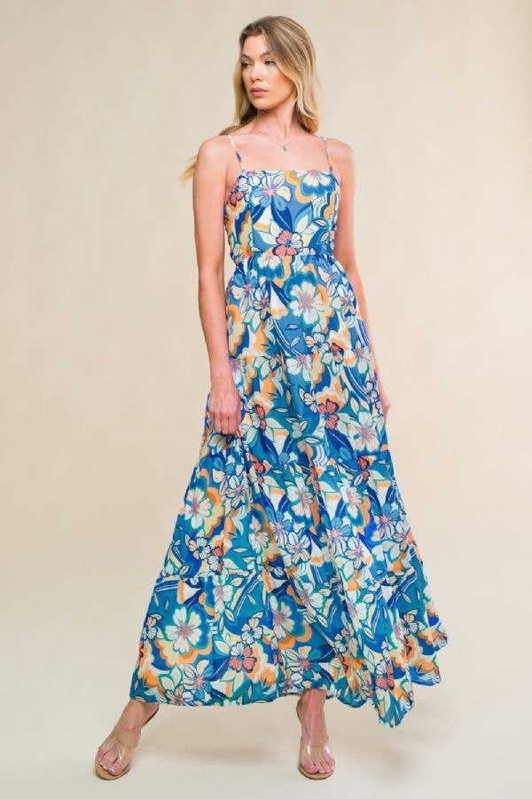 A printed woven maxi dress - HERS