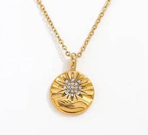 Cosmic Blessings Moon & Stars Necklace – 14K Gold Dipped