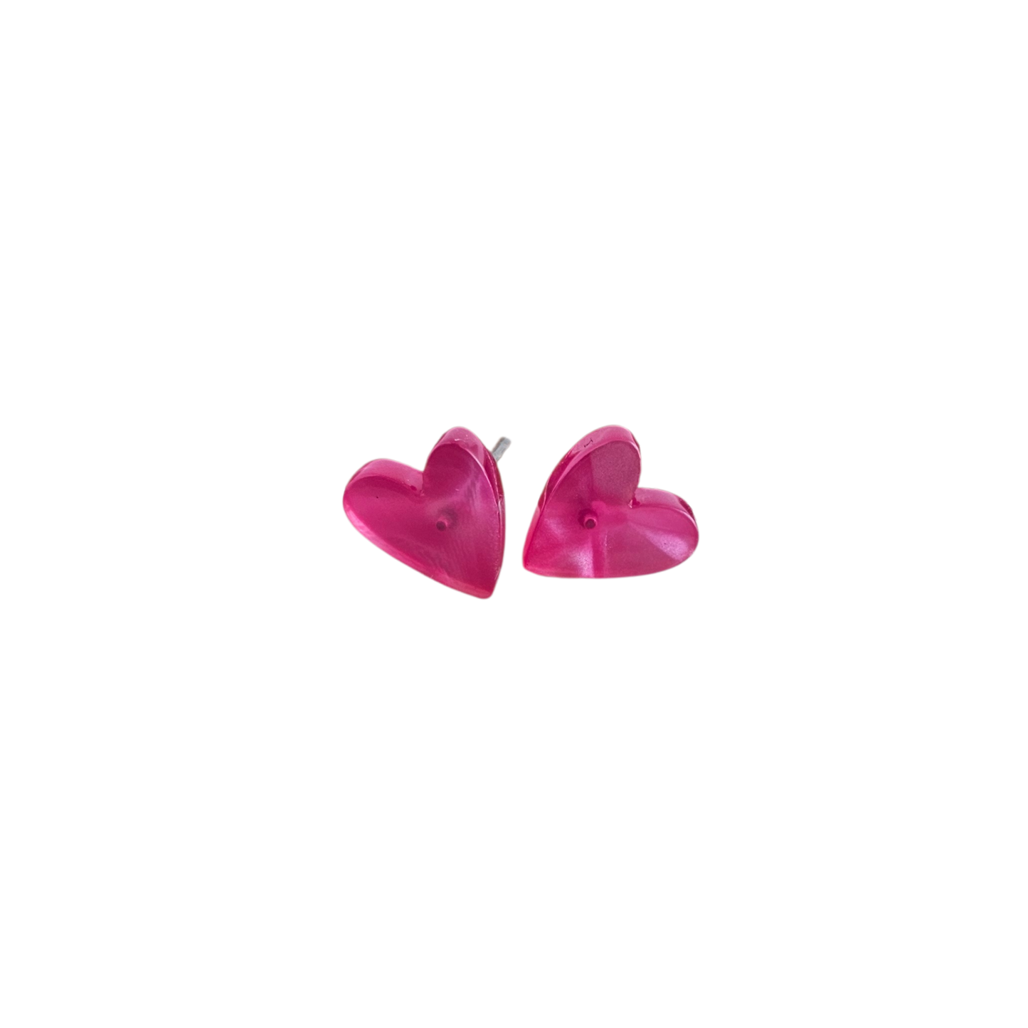 Heart Studs - Hot Pink // Valentine's Earrings