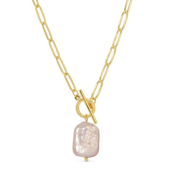 Baroque Pearl Toggle Necklace