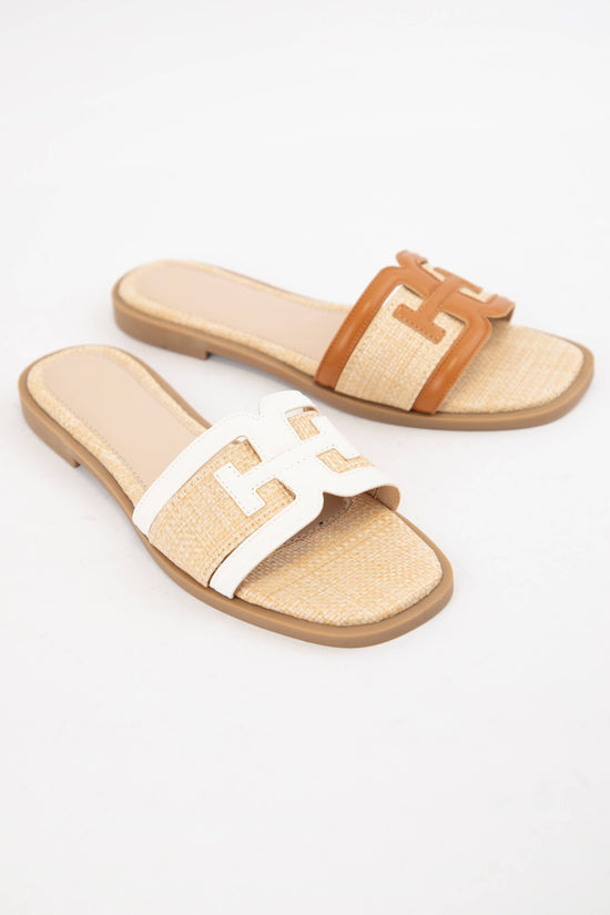 Raffia Slip-On Sandal