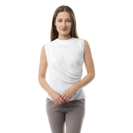 Elegant Shirred Satin Tank