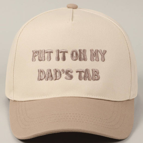 Put It On My Dad's Tab Embroidered Two-Tone Hat