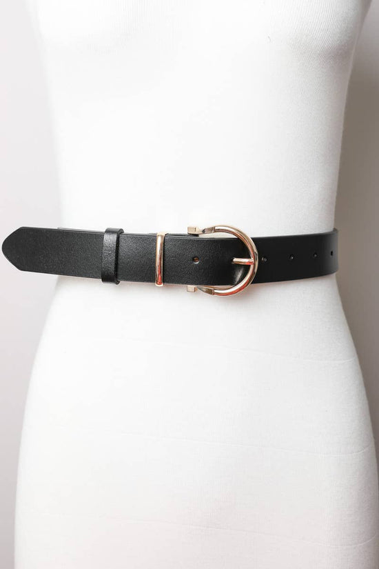 Chic Horseshoe Gold Buckle Belt