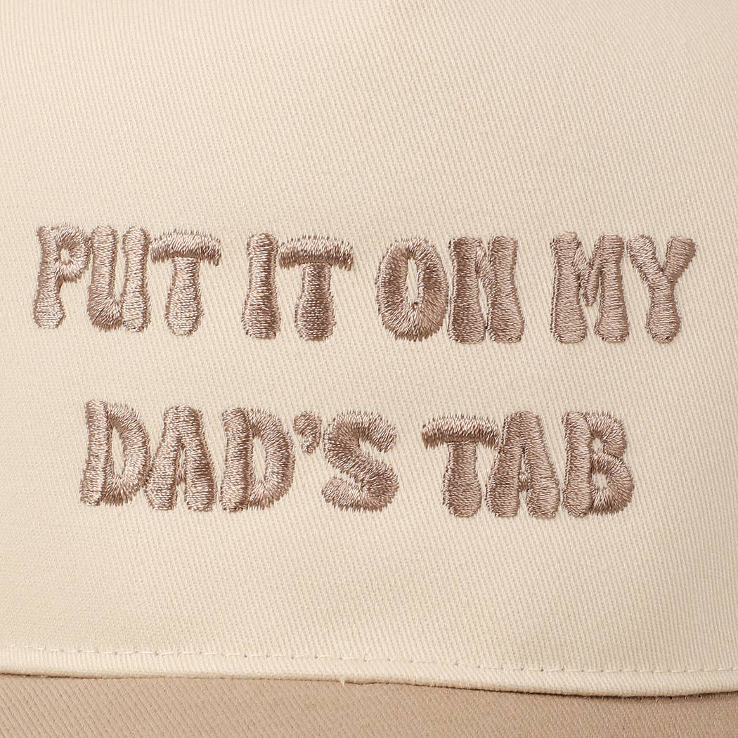 Put It On My Dad's Tab Embroidered Two-Tone Hat