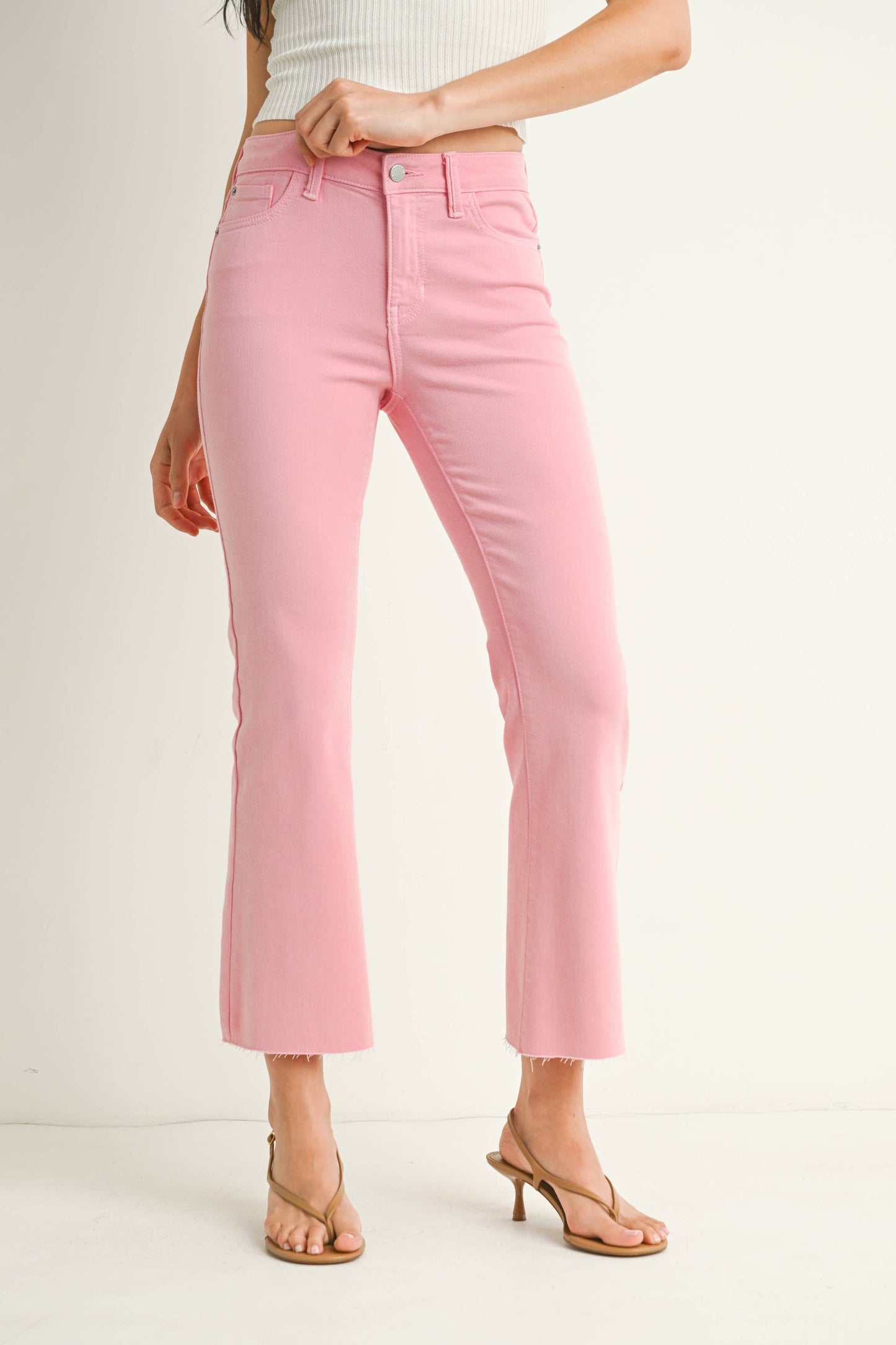 Bubblegum Cropped Flare