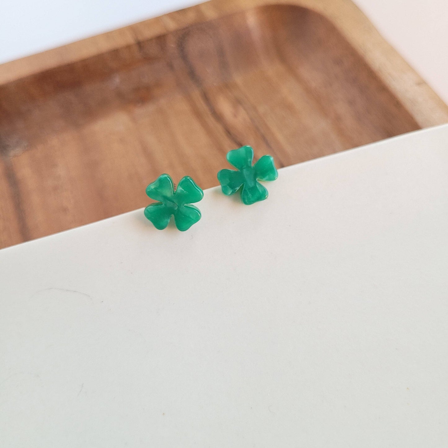 Shamrock Studs // St Patrick's Day Earrings