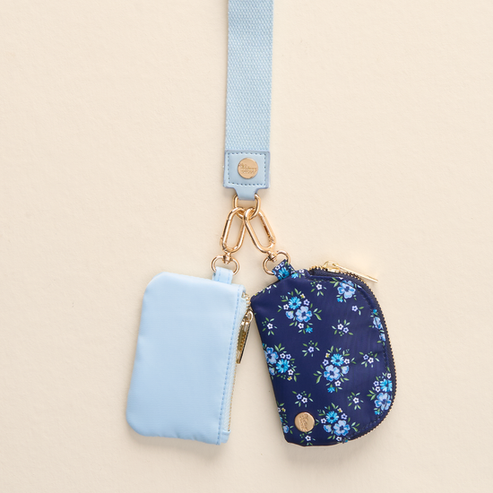 Dynamic Duo Pouch Wristlet-Endless Daydream Navy