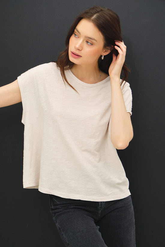 Exposed Seam Boxy Muscle Tee