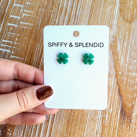 Shamrock Studs // St Patrick's Day Earrings