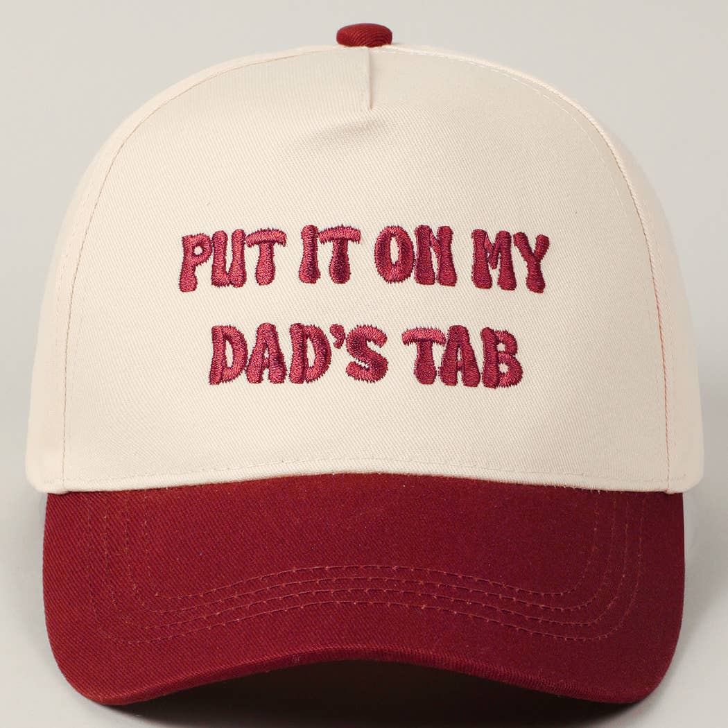 Put It On My Dad's Tab Embroidered Two-Tone Hat