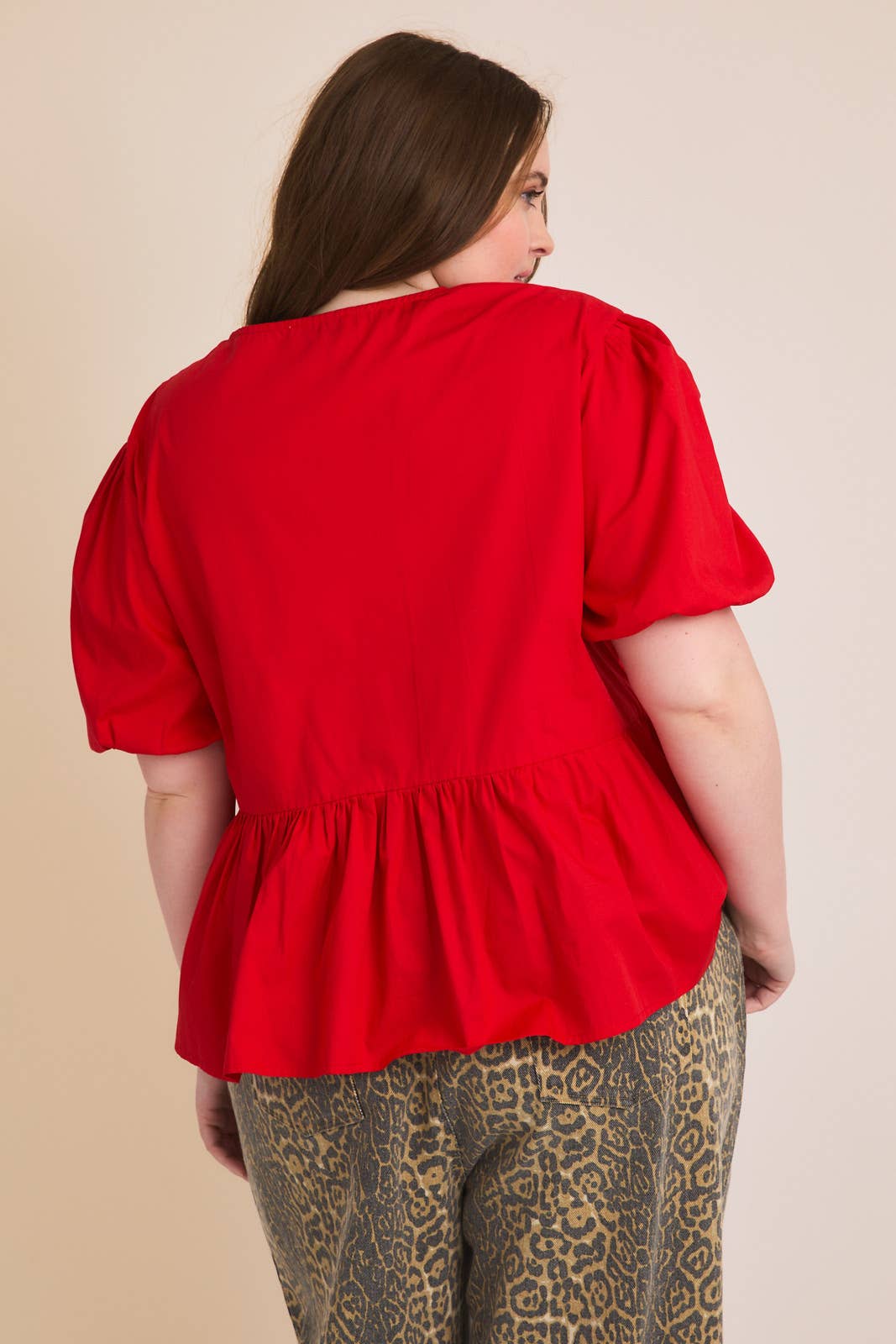 Curvy Sweetheart Puff Blouse