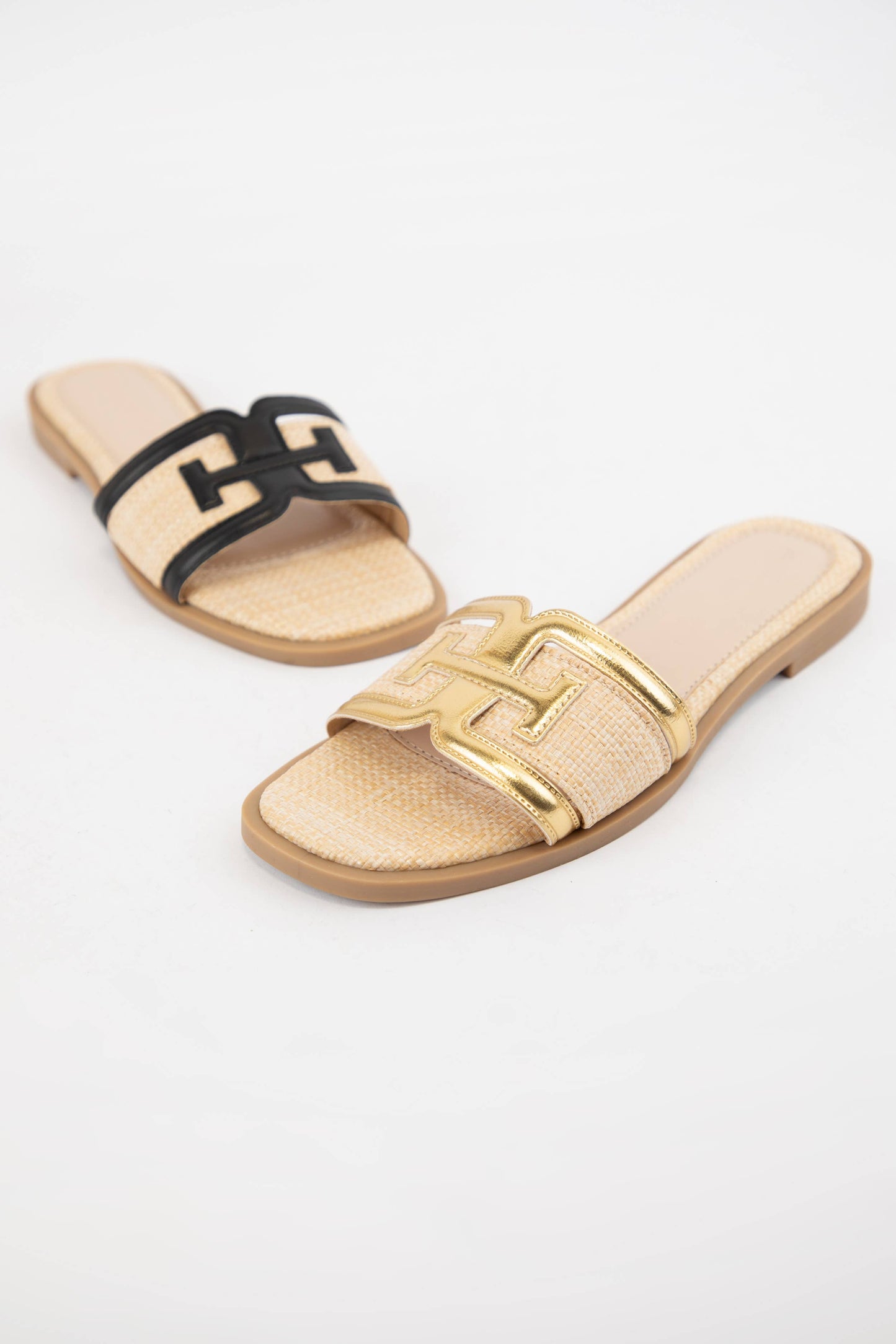 Raffia Slip-On Sandal