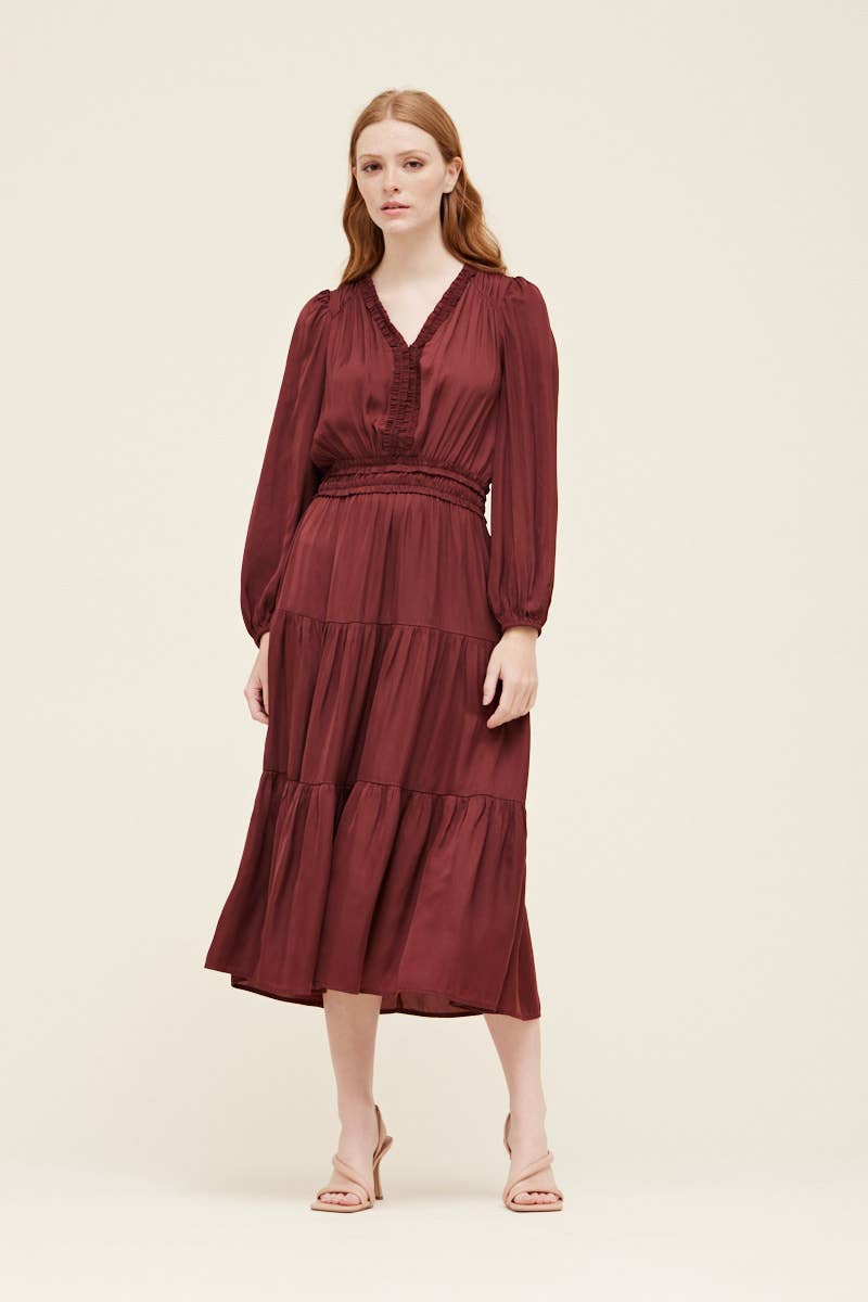 Merlot Dreams Midi Dress