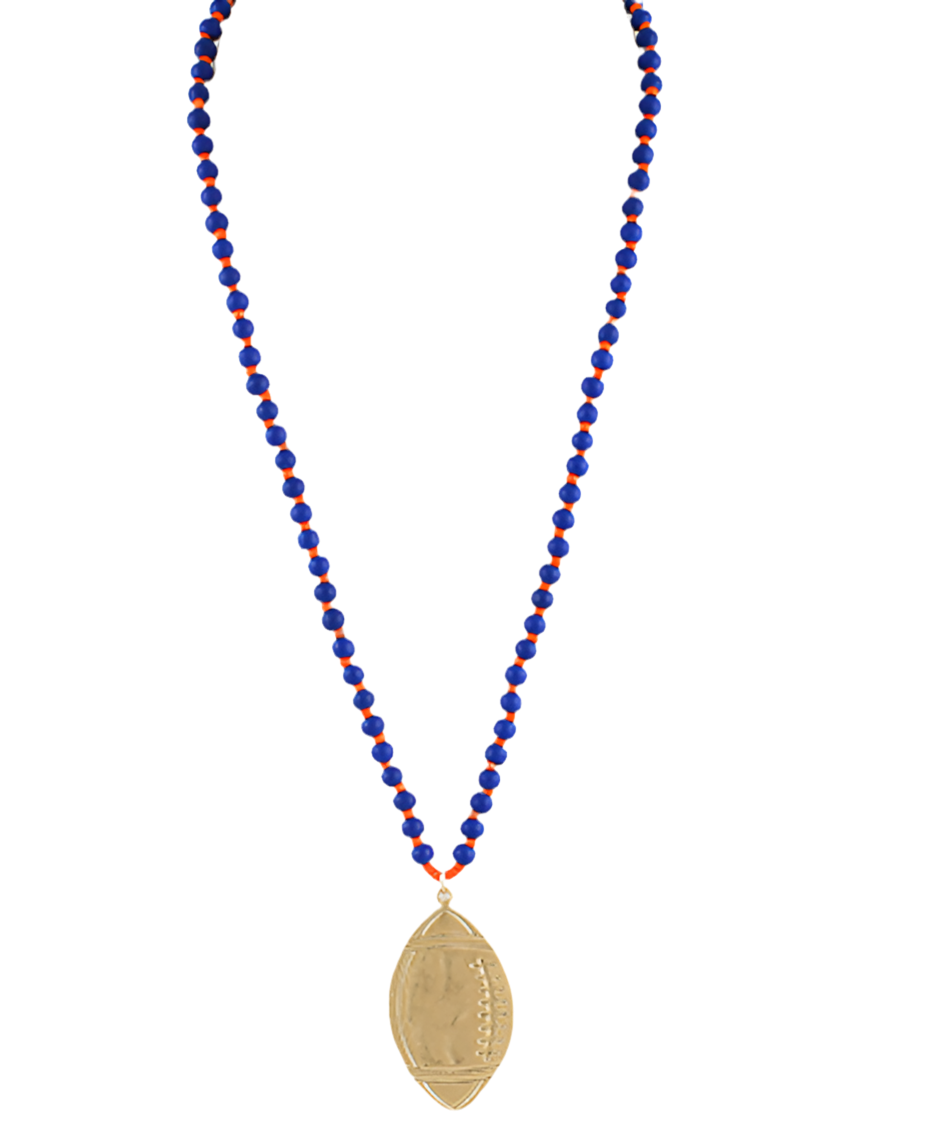 Football pendant necklace