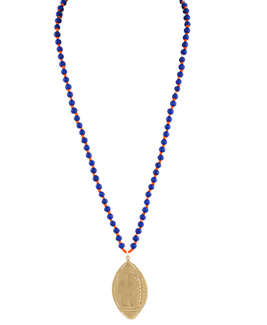 Football pendant necklace