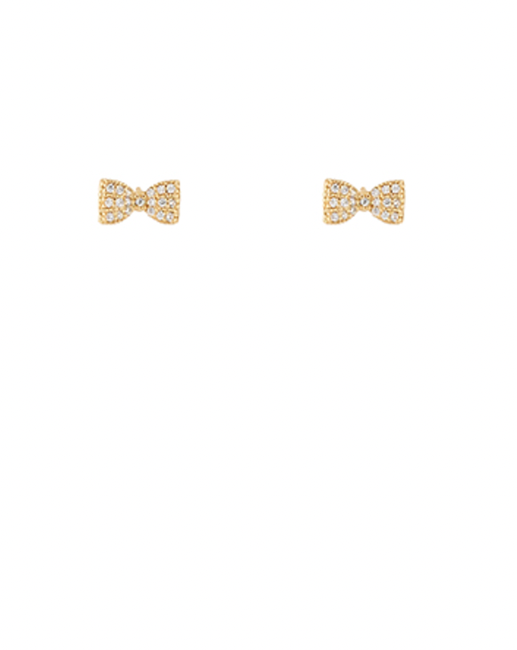 Petite Crystal Bow Stud Earrings