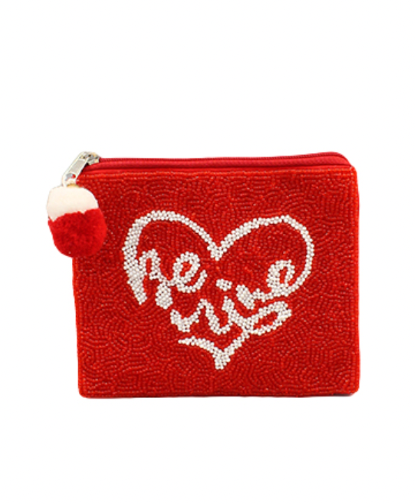 Be Mine Embroidered Coin Pouch